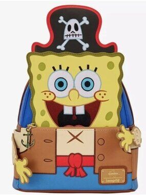 Loungefly Nickelodeon Spongebob Squarepants Pirate Cosplay Mini Backpack NWT
